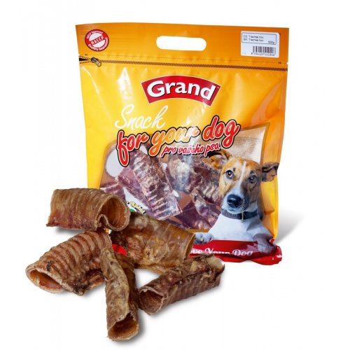 GRAND sušené pamlsky pro psy hovězí trachea 500g ZIP
