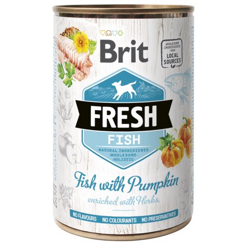 Brit Fresh Dog konz Fish with Pumpkin 400g (min. odběr 24 ks)