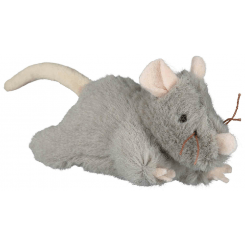 Plyšová myš šedá, robustní 15 cm