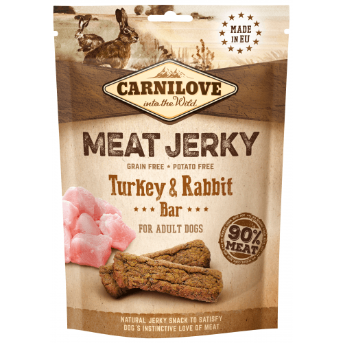 Carnilove Dog Jerky Rabbit&Turkey Bar 100g (min. odběr 10 ks)