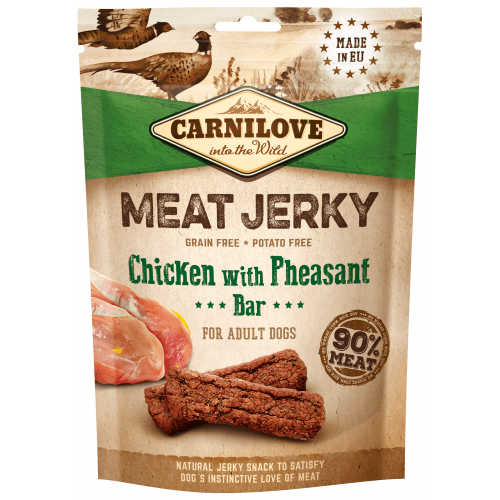 Carnilove Dog Jerky Chicken with Pheasant Bar 100g (min. odběr 10 ks)