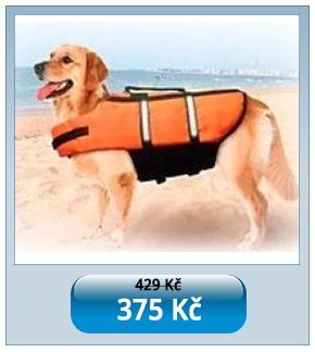 Karlie Vesta plavací pro psy S 30cm oranžová