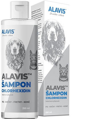 Alavis Šampon Chlorhexidin léči kůži i srst